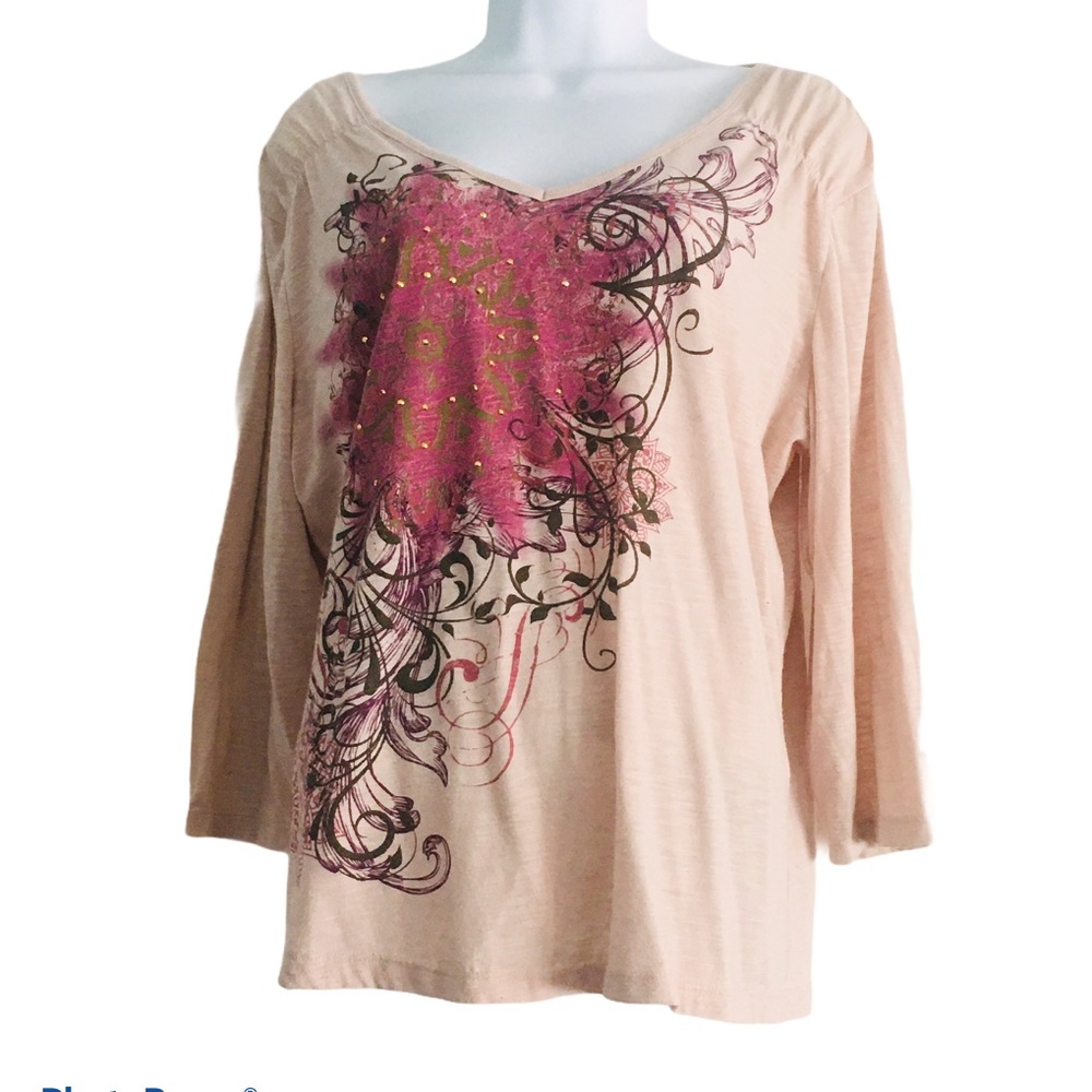 Style & Co top beautiful flower design